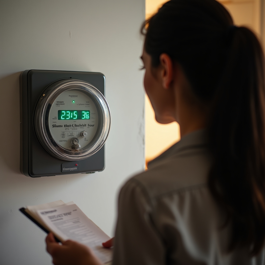 Citire contor inteligent electric cu afișaj digital